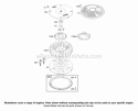 Flywheel Diagram and Parts List for 422707-1213-01  Briggs and Stratton Engine